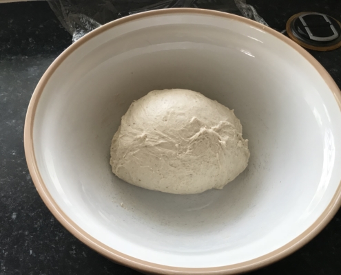 No knead sourdough after stretch and fold